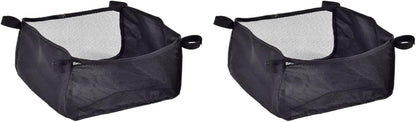 Baby Stroller Bottom Basket Universal Stroller Storage Bag Organizer for Diapers Toys Snacks Lightweight Large Capacity Pushchair Shopping Case 2 pack
