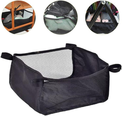 Baby Stroller Bottom Basket Universal Stroller Storage Bag Organizer for Diapers Toys Snacks Lightweight Large Capacity Pushchair Shopping Case 2 pack