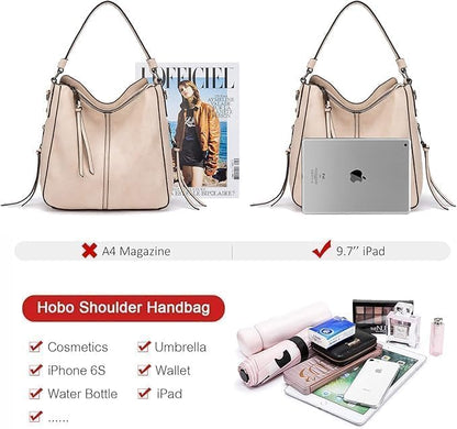 Hobo Crossbody Bag for Women, Designer Shoulder Purse Handbags