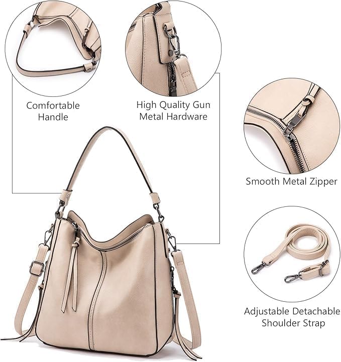 Hobo Crossbody Bag for Women, Designer Shoulder Purse Handbags