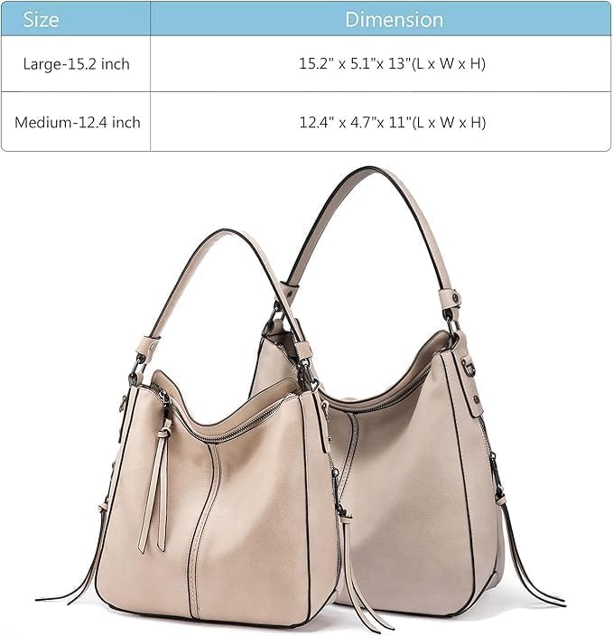 Hobo Crossbody Bag for Women, Designer Shoulder Purse Handbags