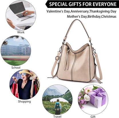 Hobo Crossbody Bag for Women, Designer Shoulder Purse Handbags