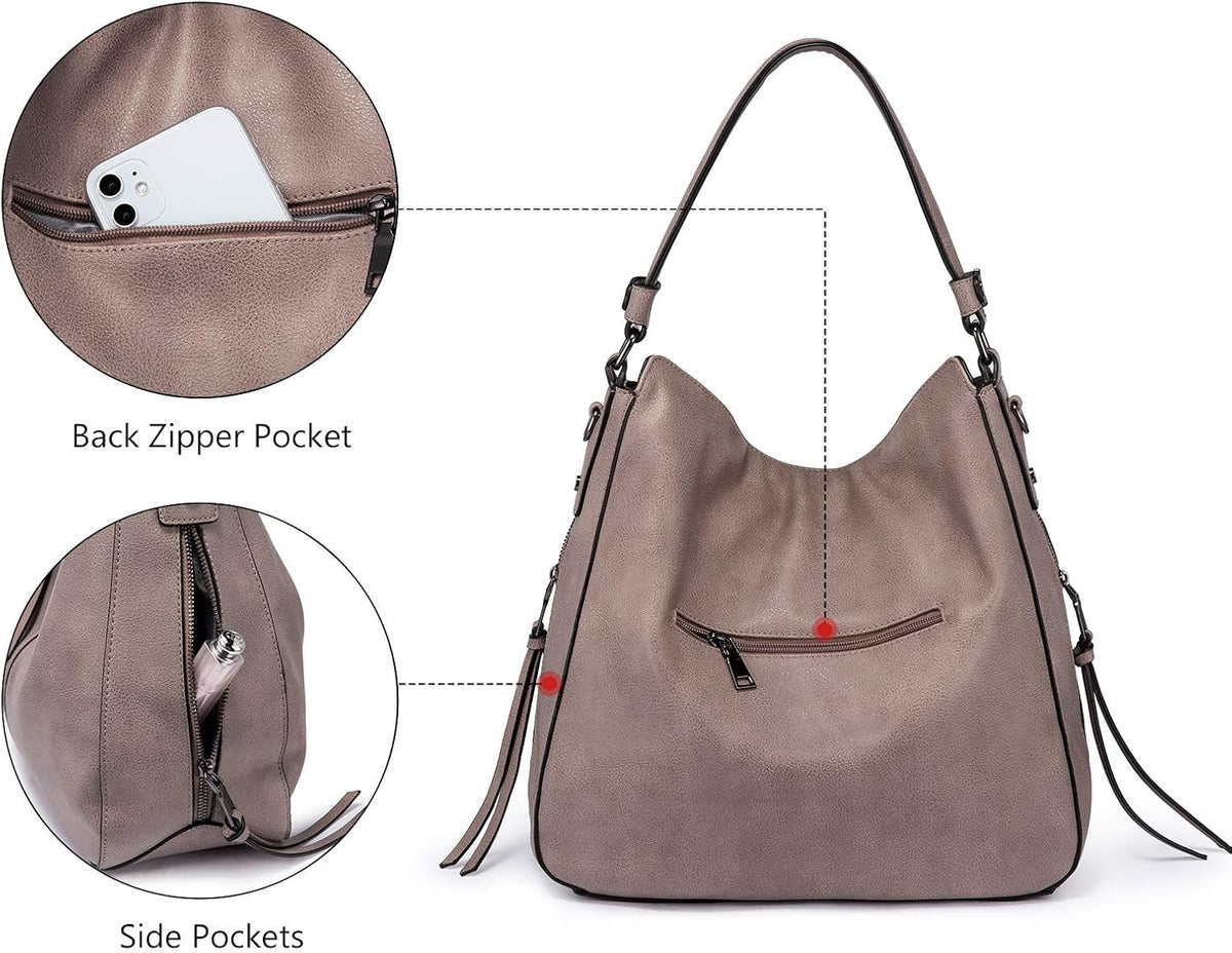 Hobo Crossbody Bag for Women, Designer Shoulder Purse Handbags