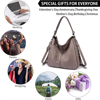 Hobo Crossbody Bag for Women, Designer Shoulder Purse Handbags