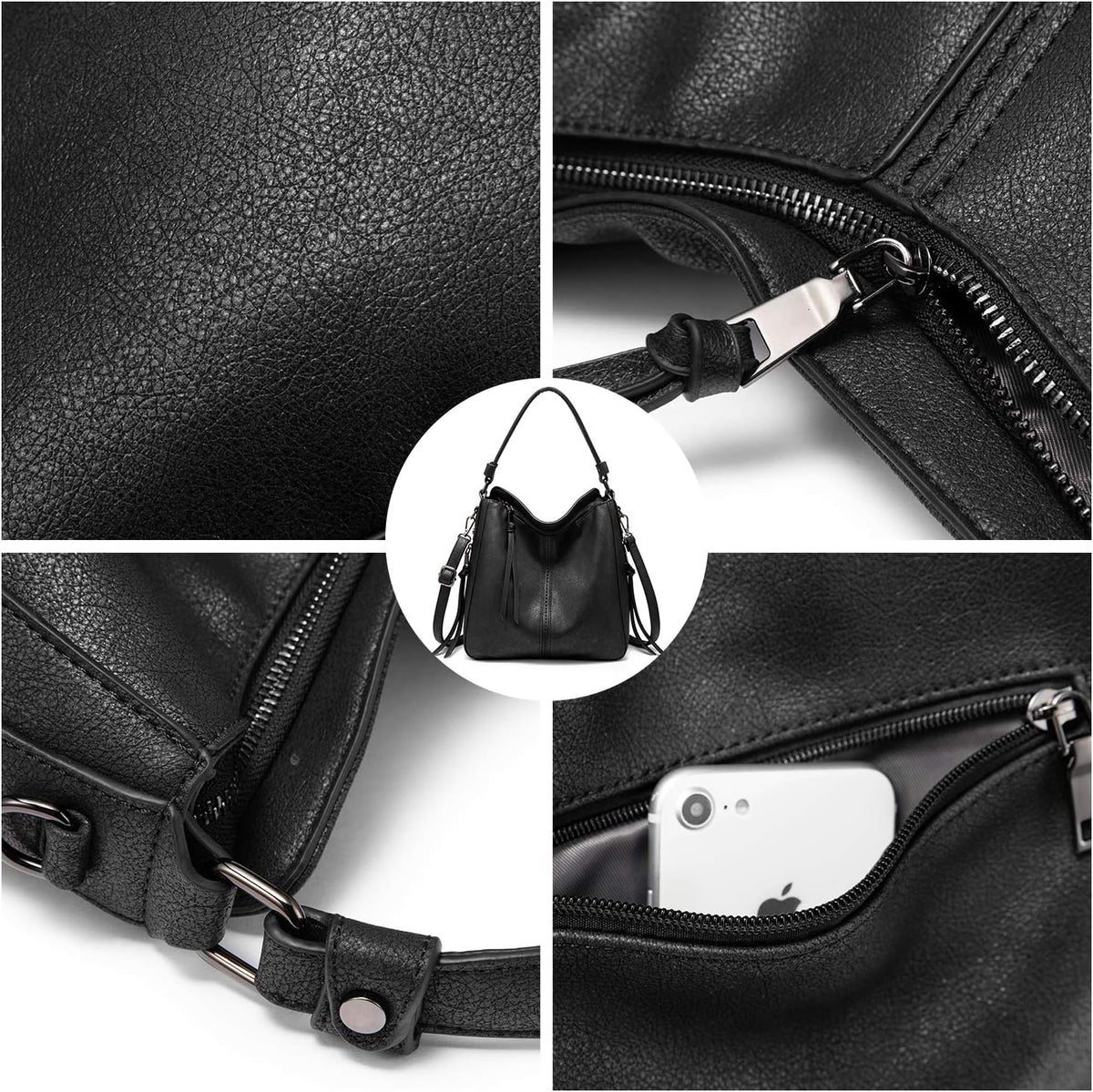Hobo Crossbody Bag for Women, Designer Shoulder Purse Handbags