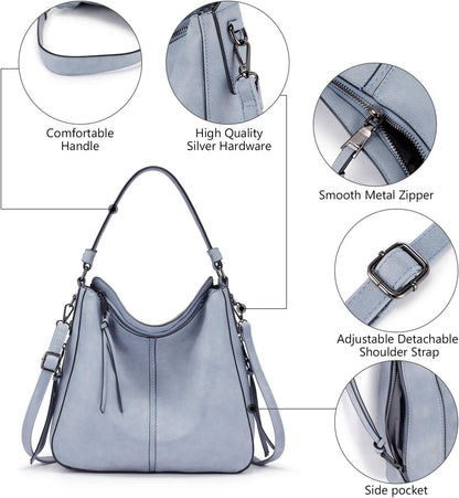 Hobo Crossbody Bag for Women, Designer Shoulder Purse Handbags