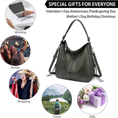 Hobo Crossbody Bag for Women, Designer Shoulder Purse Handbags