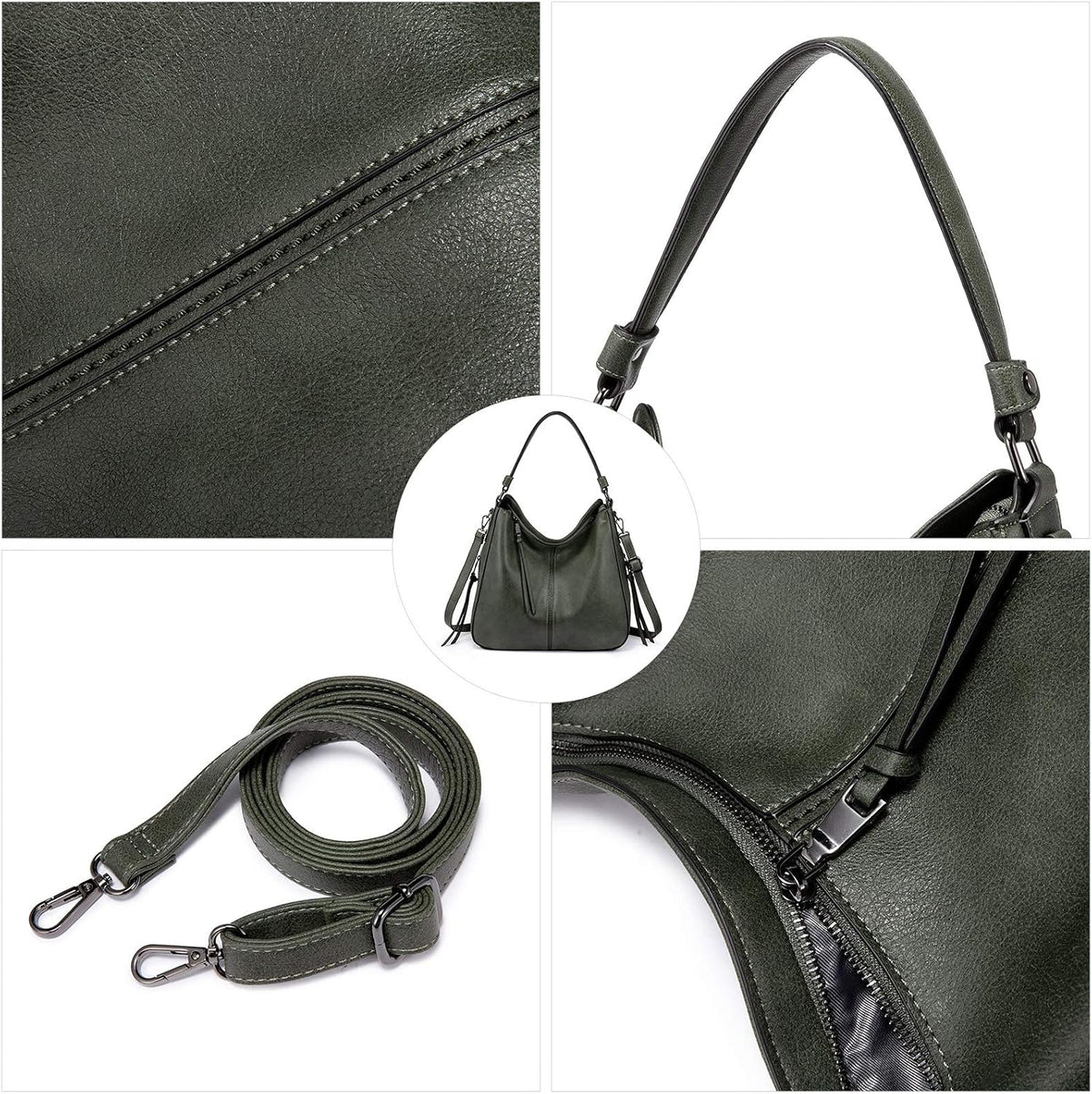 Hobo Crossbody Bag for Women, Designer Shoulder Purse Handbags