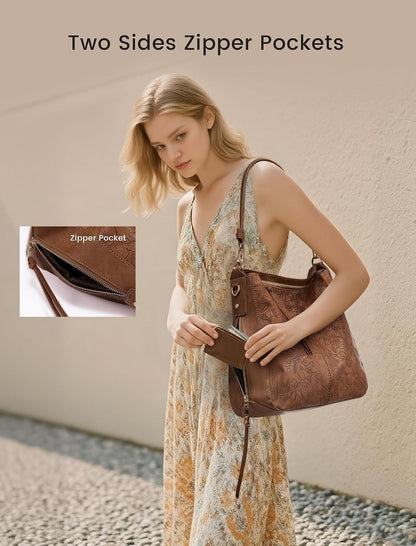 Hobo Crossbody Bag for Women, Designer Shoulder Purse Handbags