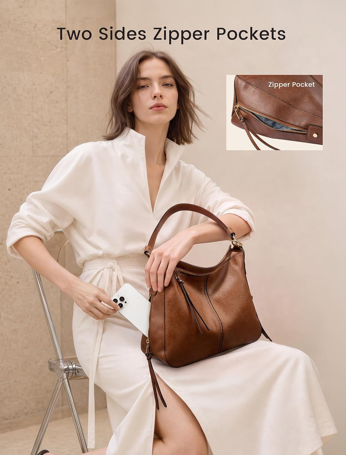 Hobo Crossbody Bag for Women, Designer Shoulder Purse Handbags