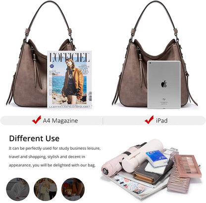Hobo Crossbody Bag for Women, Designer Shoulder Purse Handbags