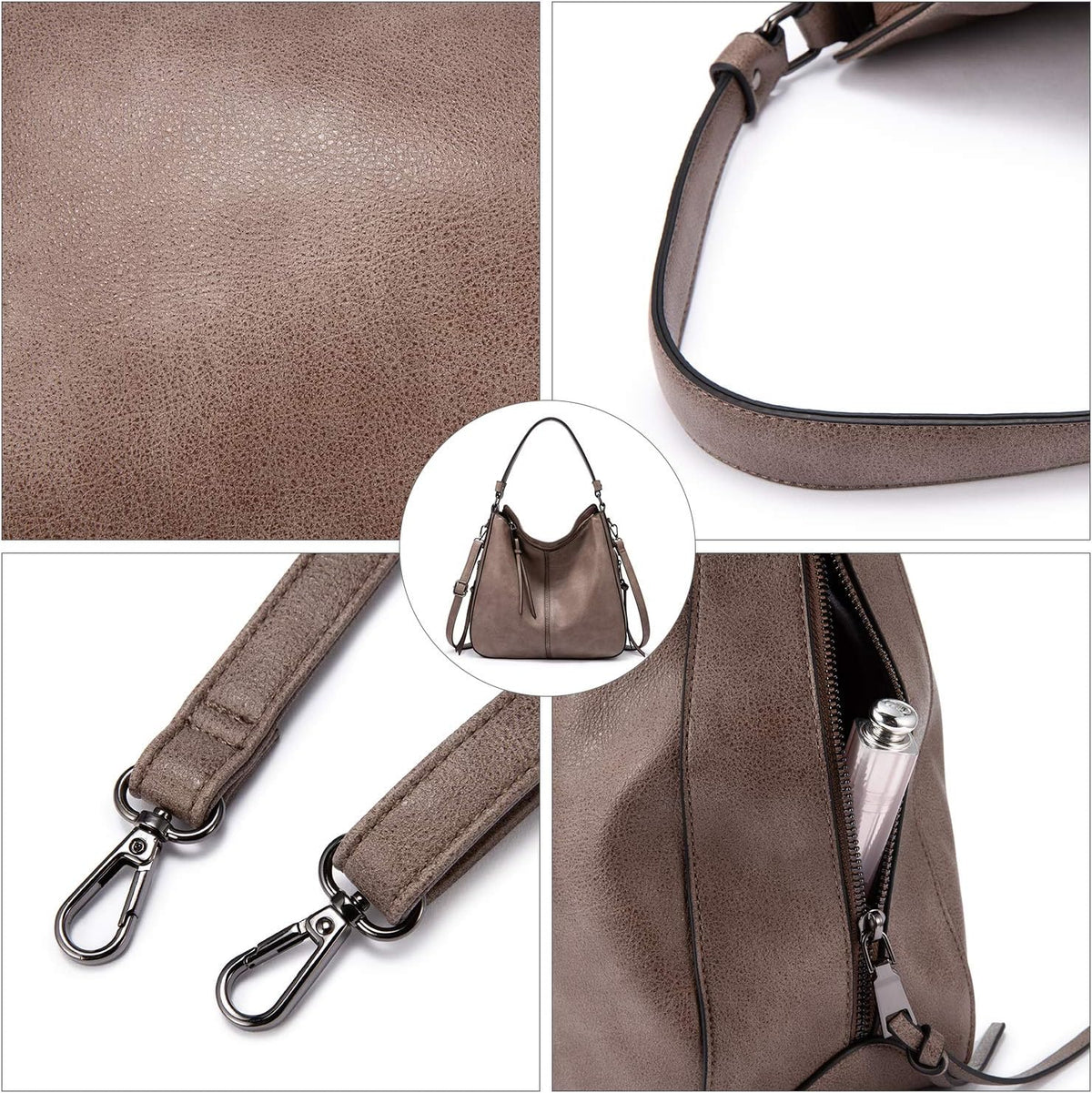 Hobo Crossbody Bag for Women, Designer Shoulder Purse Handbags