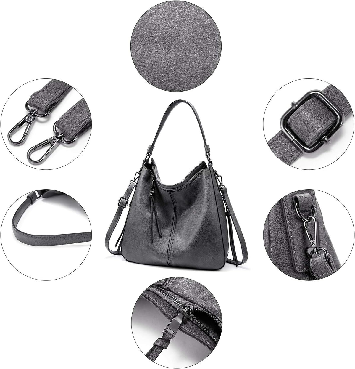 Hobo Crossbody Bag for Women, Designer Shoulder Purse Handbags