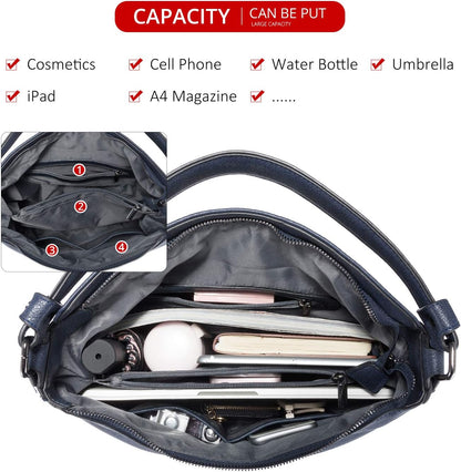 Hobo Crossbody Bag for Women, Designer Shoulder Purse Handbags