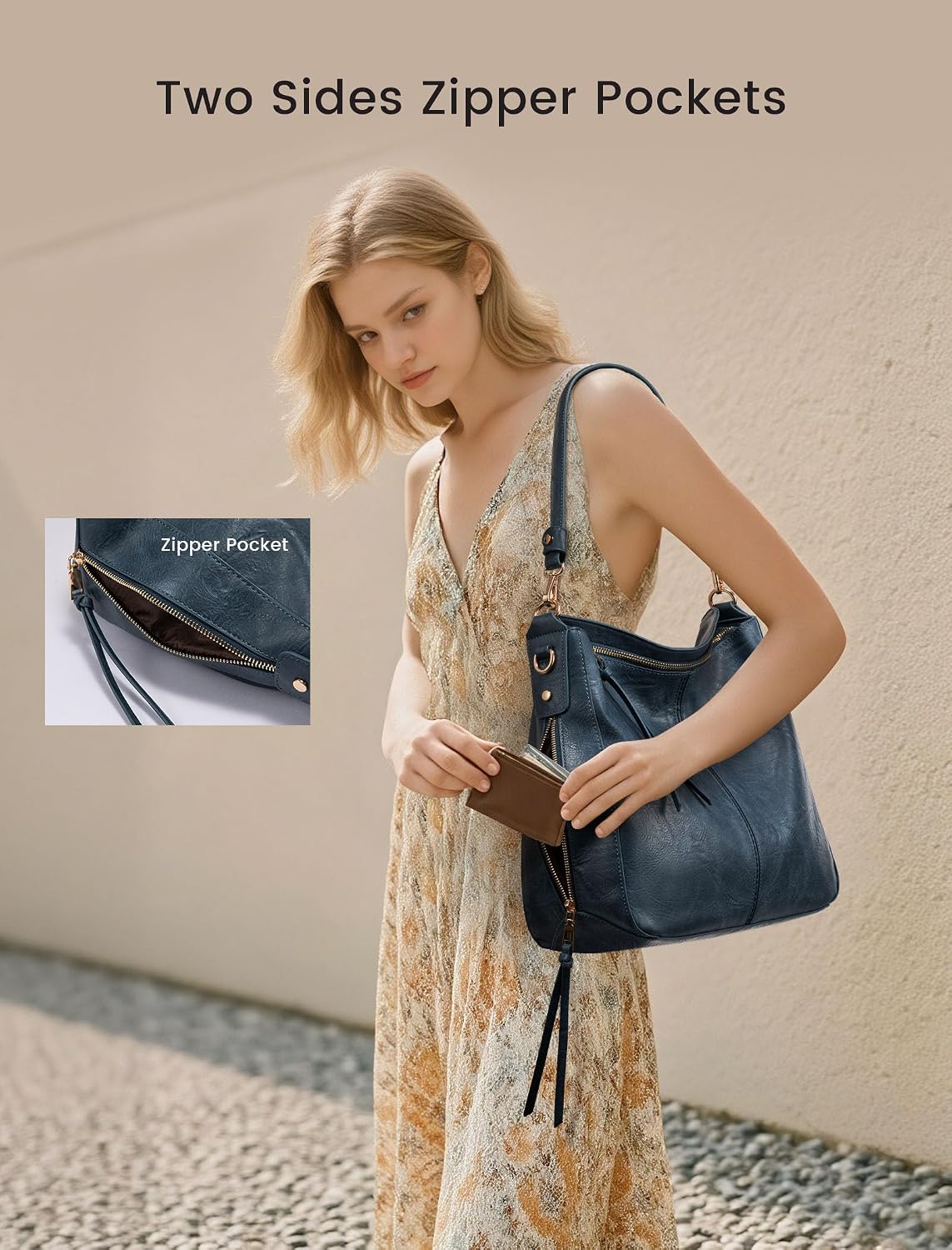 Hobo Crossbody Bag for Women, Designer Shoulder Purse Handbags