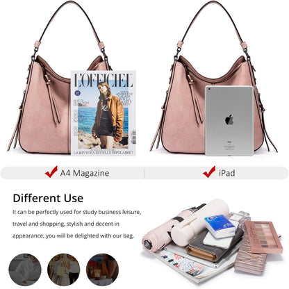 Hobo Crossbody Bag for Women, Designer Shoulder Purse Handbags