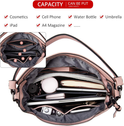 Hobo Crossbody Bag for Women, Designer Shoulder Purse Handbags