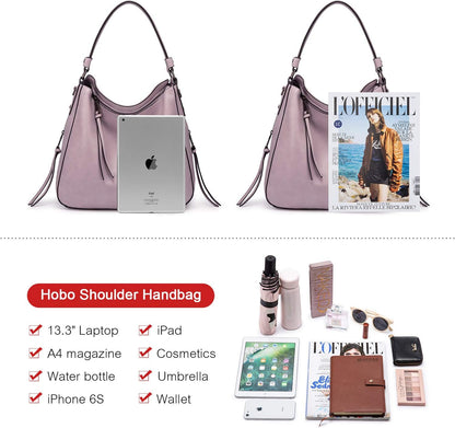 Hobo Crossbody Bag for Women, Designer Shoulder Purse Handbags