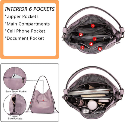 Hobo Crossbody Bag for Women, Designer Shoulder Purse Handbags