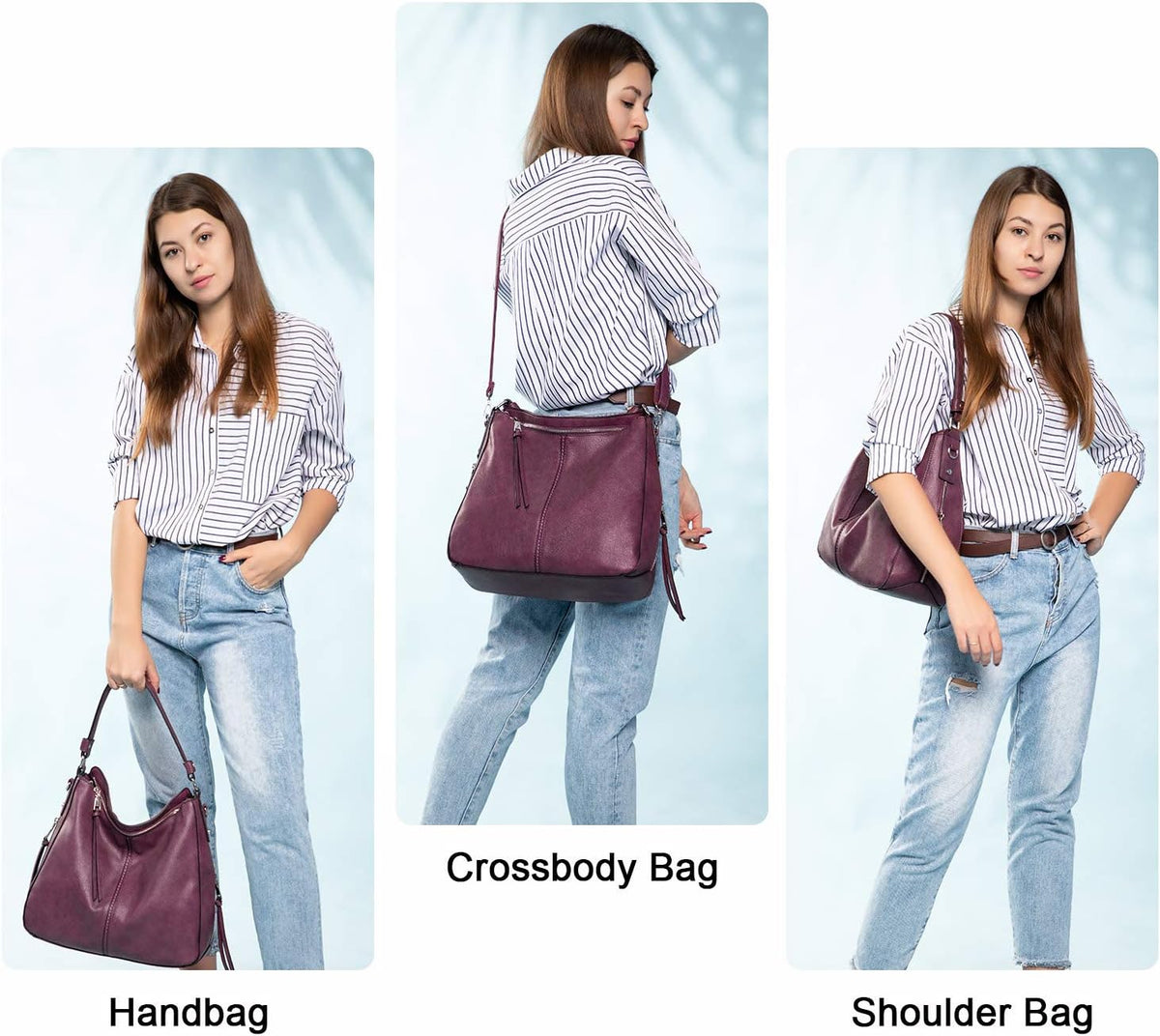 Hobo Crossbody Bag for Women, Designer Shoulder Purse Handbags