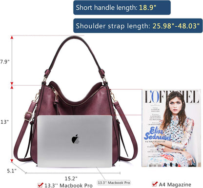 Hobo Crossbody Bag for Women, Designer Shoulder Purse Handbags