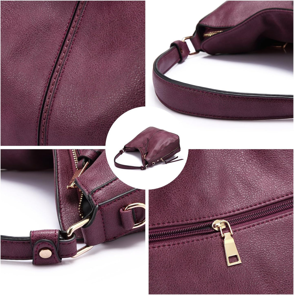 Hobo Crossbody Bag for Women, Designer Shoulder Purse Handbags