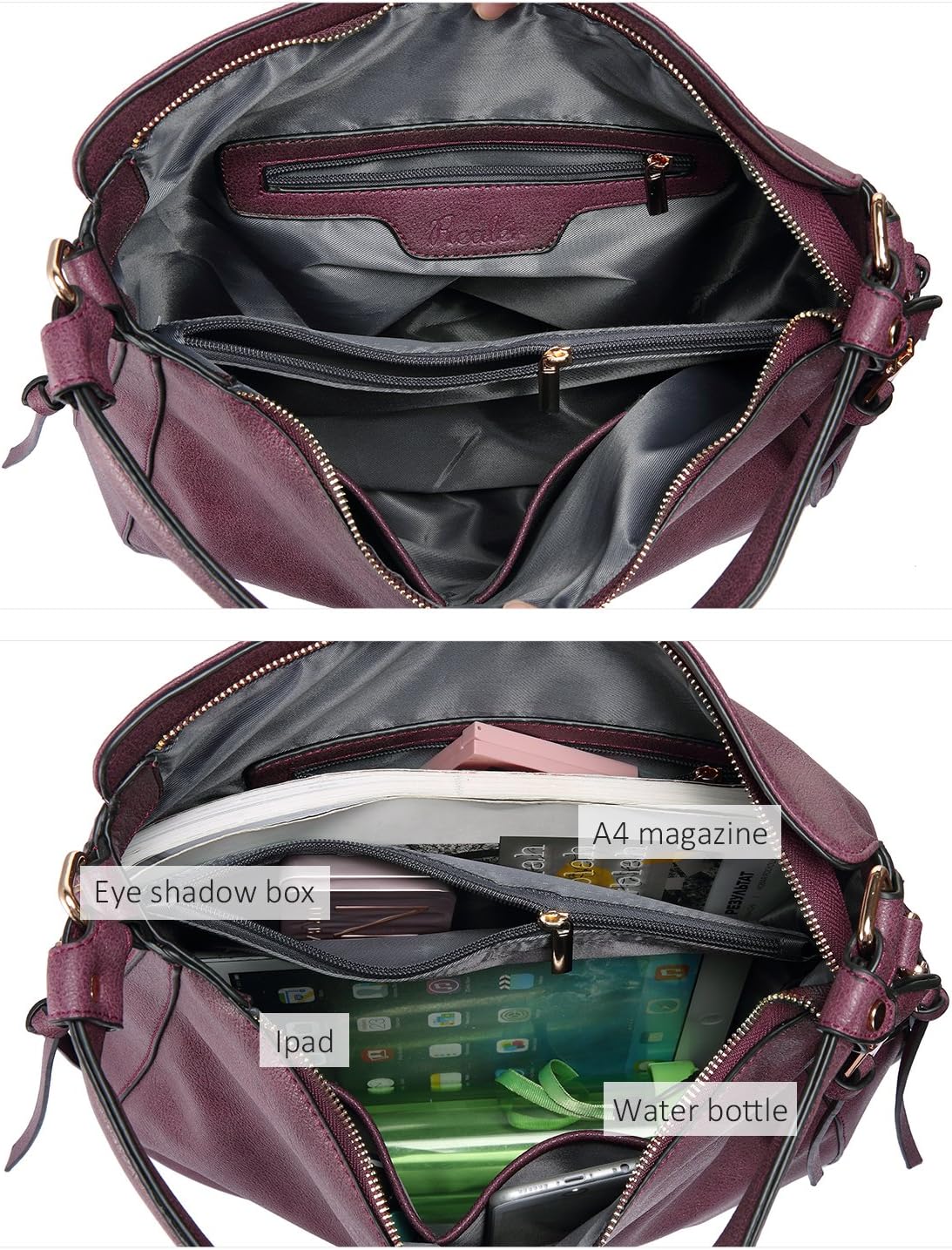 Hobo Crossbody Bag for Women, Designer Shoulder Purse Handbags
