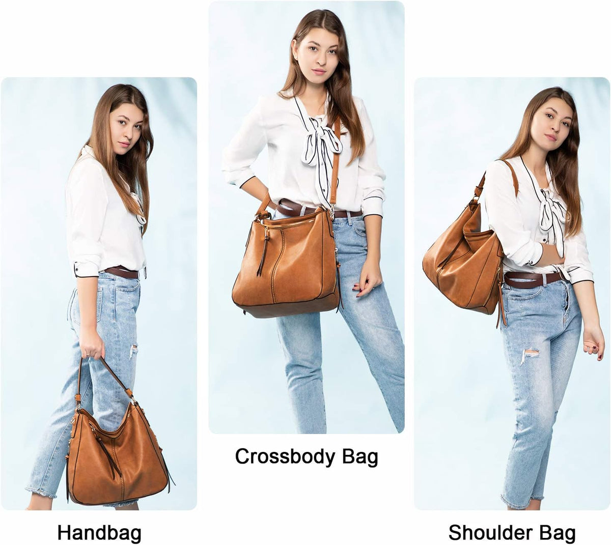 Hobo Crossbody Bag for Women, Designer Shoulder Purse Handbags