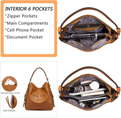 Hobo Crossbody Bag for Women, Designer Shoulder Purse Handbags