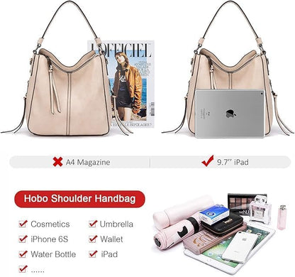 Hobo Crossbody Bag for Women, Designer Shoulder Purse Handbags