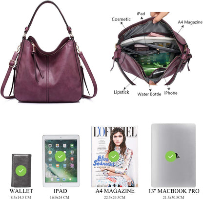 Hobo Crossbody Bag for Women, Designer Shoulder Purse Handbags