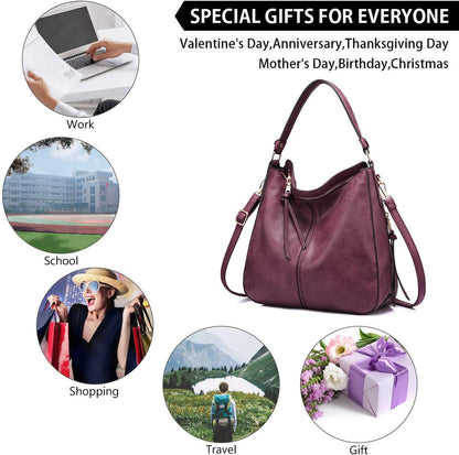 Hobo Crossbody Bag for Women, Designer Shoulder Purse Handbags