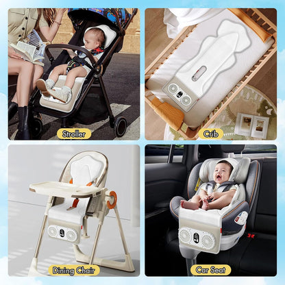 Baby Stroller Cooling Pad with 2 Fans, Car Seat Cooling Pad for Baby