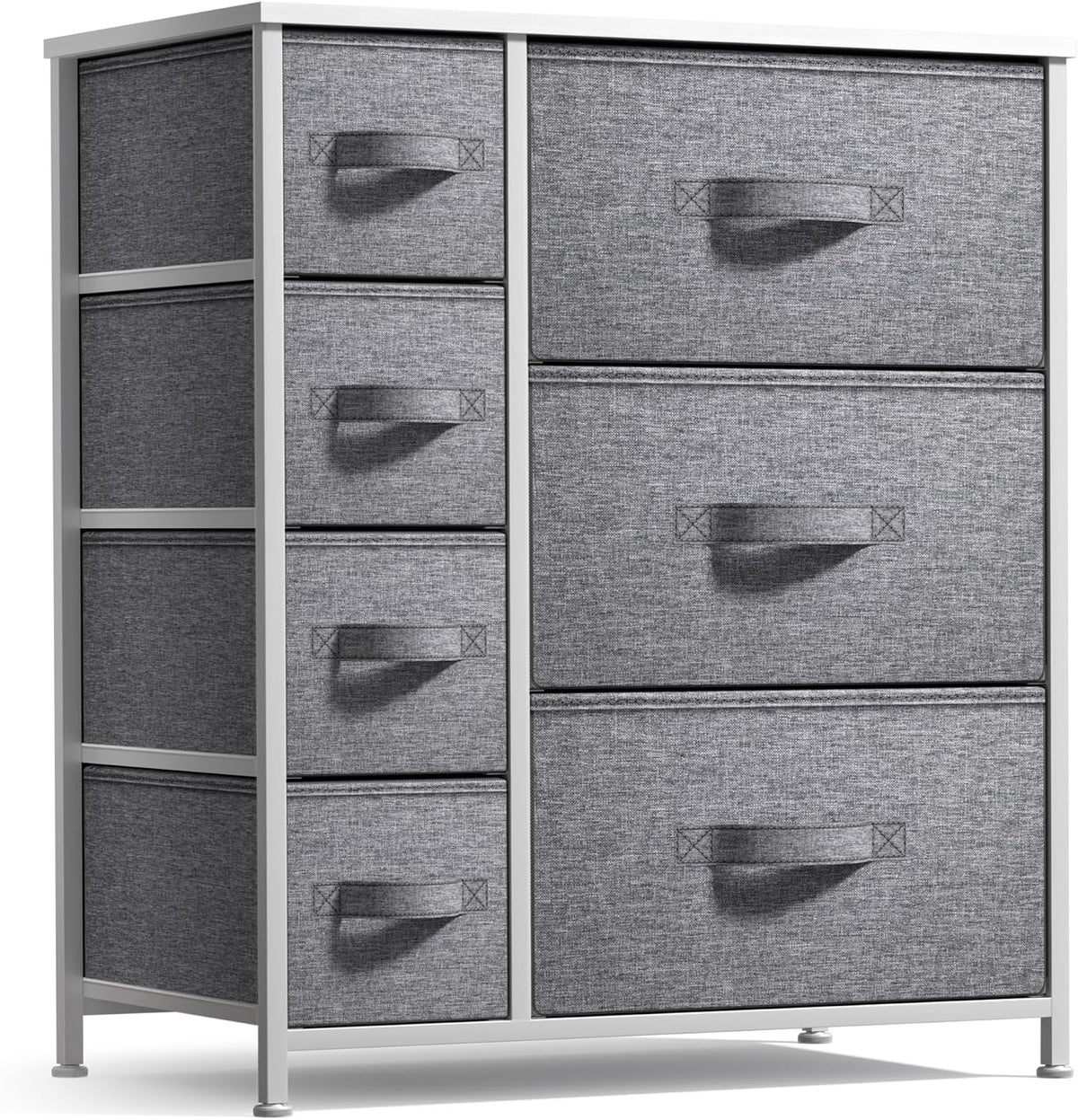 5 Drawer Dresser for Bedroom, Wood Top (Black)