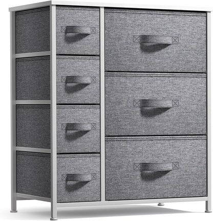 5 Drawer Dresser for Bedroom, Wood Top (Black)