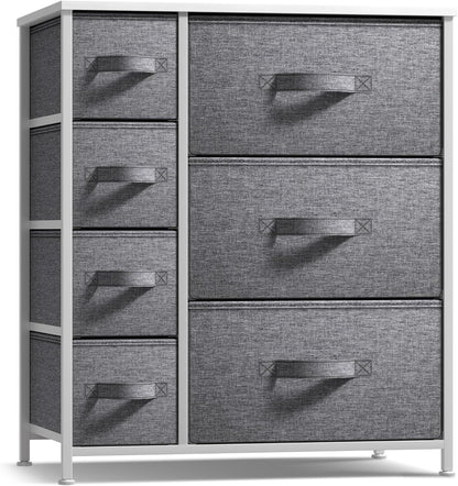 5 Drawer Dresser for Bedroom, Wood Top (Black)