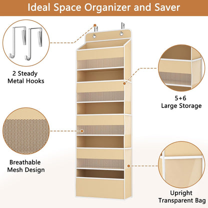 Over Door Organizer - Heavy Duty Extra Deep Large Storage Pockets