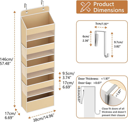 Over Door Organizer - Heavy Duty Extra Deep Large Storage Pockets