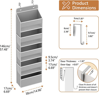 Over Door Organizer - Heavy Duty Extra Deep Large Storage Pockets