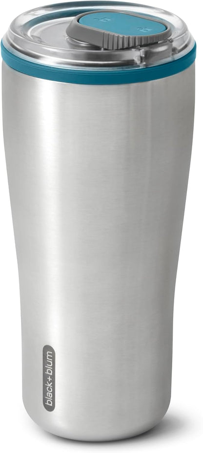 Insulated Tumbler - 18/8 Stainless Steel Vacuum Insulated Travel Tumbler with Leak Proof, Lockable Lid - Keeps Hot for 6hrs, Cold for 8hrs, Orange - 600ml | Vacuum Insulated, 18/8 Stainless Steel, Lockable Lid, One-Hand Opening, 6H Hot & 8H Cold, Fits
