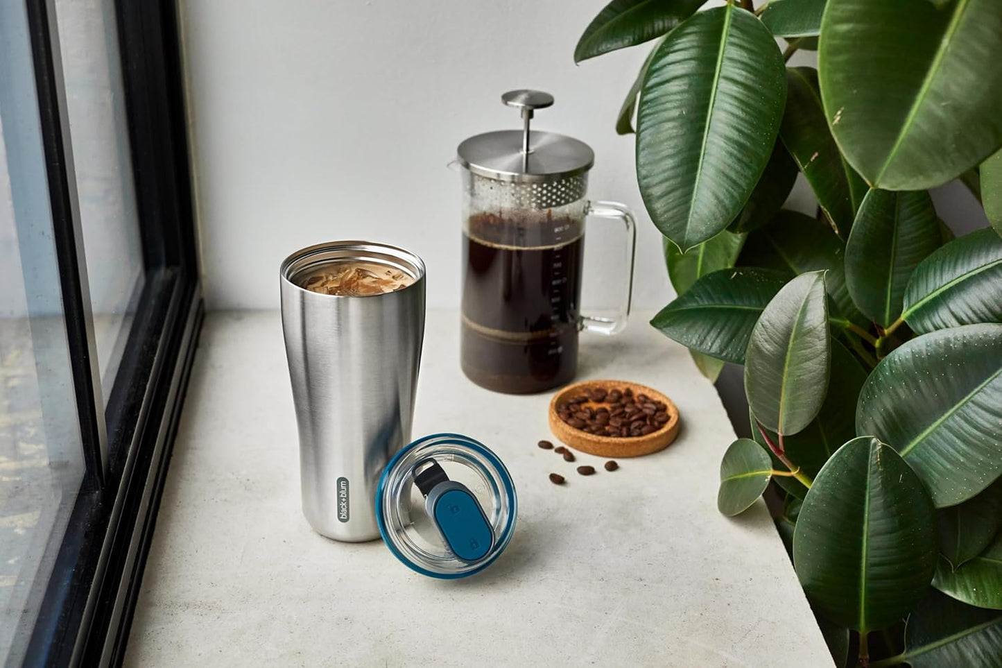 Insulated Tumbler - 18/8 Stainless Steel Vacuum Insulated Travel Tumbler with Leak Proof, Lockable Lid - Keeps Hot for 6hrs, Cold for 8hrs, Orange - 600ml | Vacuum Insulated, 18/8 Stainless Steel, Lockable Lid, One-Hand Opening, 6H Hot & 8H Cold, Fits