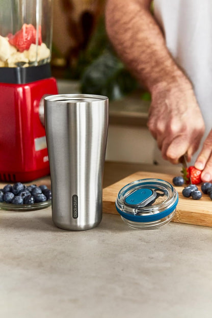 Insulated Tumbler - 18/8 Stainless Steel Vacuum Insulated Travel Tumbler with Leak Proof, Lockable Lid - Keeps Hot for 6hrs, Cold for 8hrs, Orange - 600ml | Vacuum Insulated, 18/8 Stainless Steel, Lockable Lid, One-Hand Opening, 6H Hot & 8H Cold, Fits