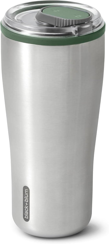Insulated Tumbler - 18/8 Stainless Steel Vacuum Insulated Travel Tumbler with Leak Proof, Lockable Lid - Keeps Hot for 6hrs, Cold for 8hrs, Orange - 600ml | Vacuum Insulated, 18/8 Stainless Steel, Lockable Lid, One-Hand Opening, 6H Hot & 8H Cold, Fits