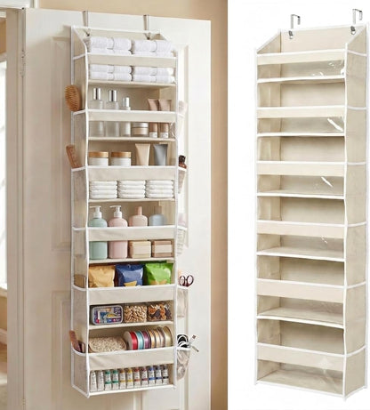 Over The Door Storage Organizer - Hanging Storage Organizer Beige