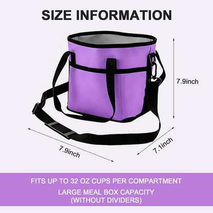 4 Compartment Insulated Drink Carrier Bag for 4 Cups Drink Holder Bag, Multiple Tumbler Carrier Caddy Tote Bag, Water Bottle Holder with Adjustable Strap, Drink Bag for Travel, Picnic, Sports