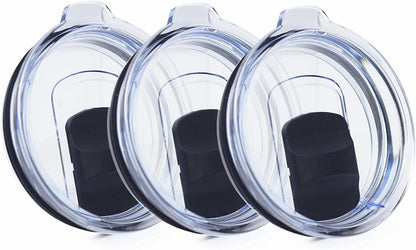 3 Pack 20 oz Tumbler Lid, Magnetic Slider Replacement Lids for YETI 20 oz Tumbler, 10/24 oz Mug and 10 oz Lowball, Spill Proof Cup Lids Covers Compatible for Ozark Trail, Old Style Rtic, BPA Free