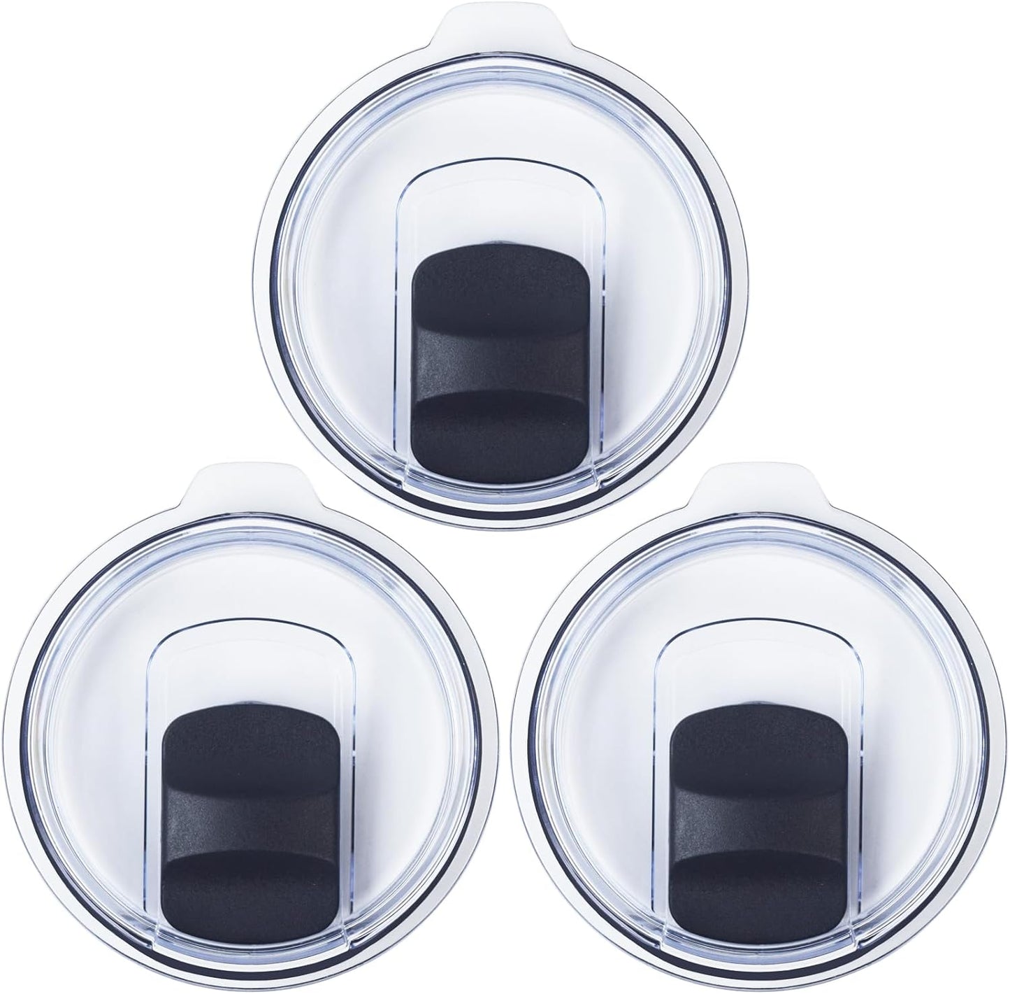 3 Pack 20 oz Tumbler Lid, Magnetic Slider Replacement Lids for YETI 20 oz Tumbler, 10/24 oz Mug and 10 oz Lowball, Spill Proof Cup Lids Covers Compatible for Ozark Trail, Old Style Rtic, BPA Free