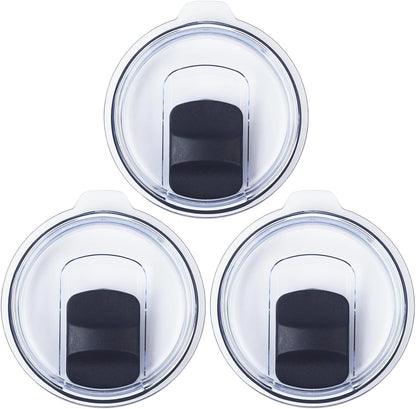 3 Pack 20 oz Tumbler Lid, Magnetic Slider Replacement Lids for YETI 20 oz Tumbler, 10/24 oz Mug and 10 oz Lowball, Spill Proof Cup Lids Covers Compatible for Ozark Trail, Old Style Rtic, BPA Free