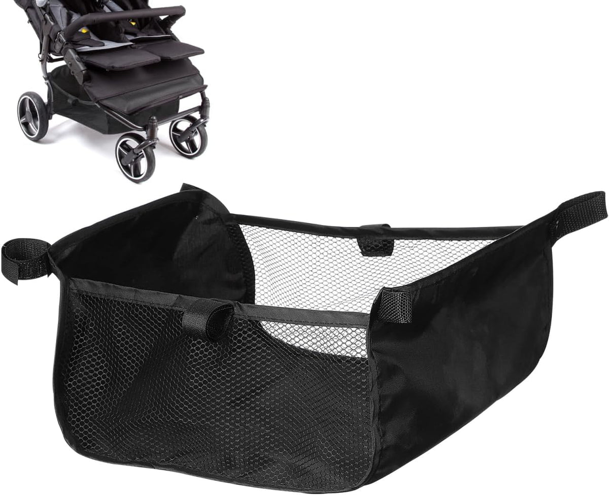 Baby Stroller Storage Basket Organizer under Stroller Bottom Bag Lightweight Portable Large Capacity for Baby Essentials