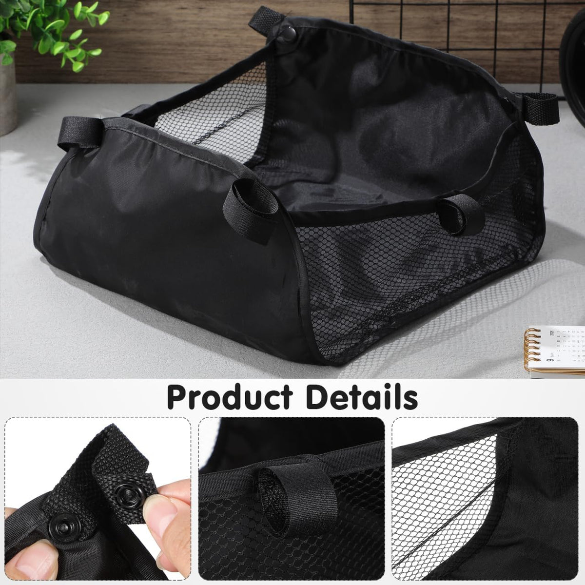 Baby Stroller Storage Basket Organizer under Stroller Bottom Bag Lightweight Portable Large Capacity for Baby Essentials